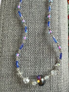 Iridescent bead necklace